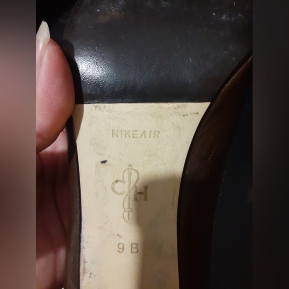Cole Hann Nike  Womens Leather Upper Highheel Block Pump Brown Tan Size 9B - Picture 13 of 13